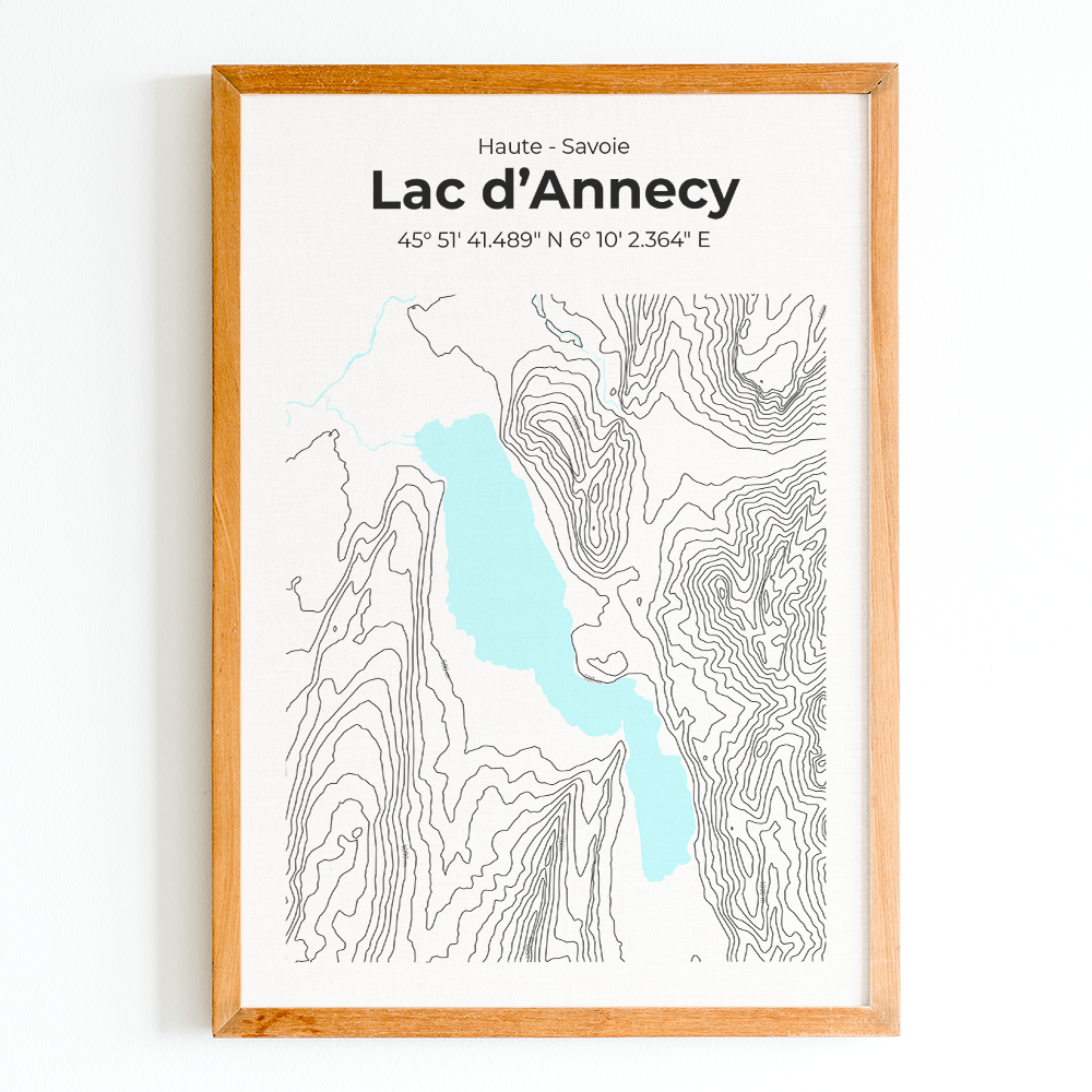 affiche du lac d'annecy